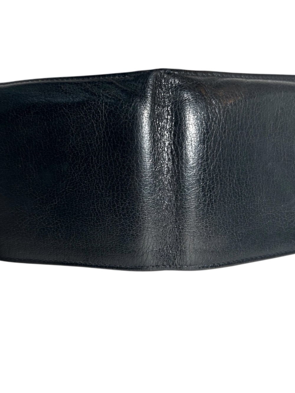 Salvatore Ferragamo Classic Black Leather Bi-Fold Men’s Wallet Gold Corner Logo - Picture 12 of 13